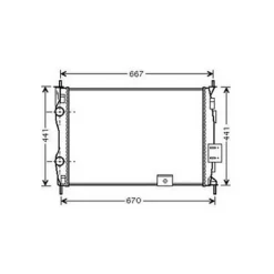Radiateur de refroidissement moteur pour NISSAN QASHQAI I ph.1 2007-2010, OEM: 21400JD20D, Neuf
