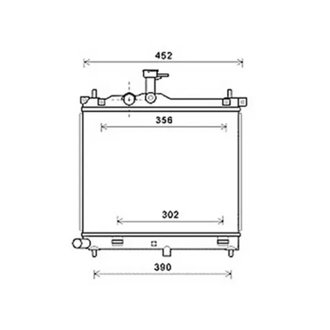 Radiateur de refroidissement moteur pour HYUNDAI i10 I ph.1 2007-2009, OEM: 253100X330, Neuf