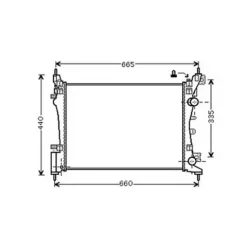 Radiateur de refroidissement moteur pour OPEL CORSA D ph.1 2006-2010, OEM: 1300279, Neuf