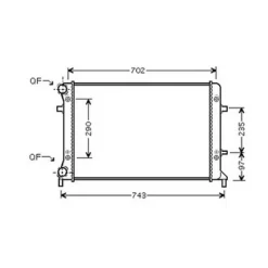 Radiateur de refroidissement moteur pour VOLKSWAGEN PASSAT B6 2005-2010, OEM: 5K0121251AB, Neuf