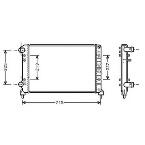 Radiateur de refroidissement moteur pour FIAT DOBLO I ph.1 2001-2005, OEM: 51779232, Neuf