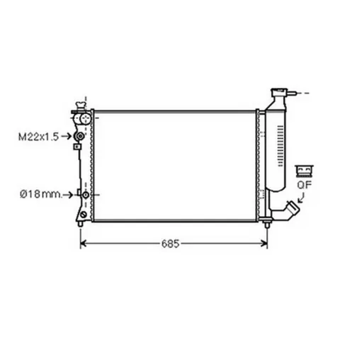 Radiateur de refroidissement moteur pour PEUGEOT 306 ph.2 1997-1999, OEM: 133046, Neuf