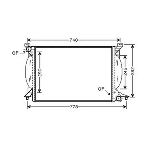 Radiateur de refroidissement moteur pour AUDI A4 II 2000-2004, OEM: 8E0121251J, Neuf