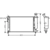 Radiateur de refroidissement moteur pour PEUGEOT 106 ph.2 1996-1998, OEM: 133029, Neuf