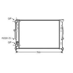 Radiateur de refroidissement moteur pour AUDI A6 II ph.1 1997-2001, OEM: 4B0121251AG, Neuf