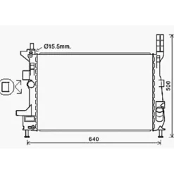 Radiateur de refroidissement moteur pour FORD C-MAX 2010-2015, OEM: 1830145, Neuf