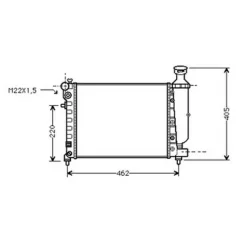 Radiateur de refroidissement moteur pour CITROËN SAXO 1996-1999, OEM: 1301SQ, Neuf