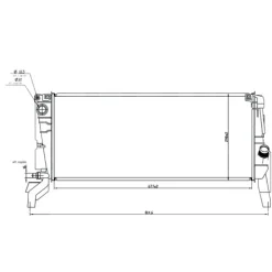 Radiateur de refroidissement moteur pour BMW Serie 2 F45/F46 ACTIVE TOURER 2014-2017, OEM: 17118603089, Neuf