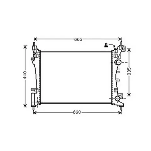 Radiateur de refroidissement moteur pour OPEL CORSA D ph.2 2011-2014, OEM: 1300279, Neuf
