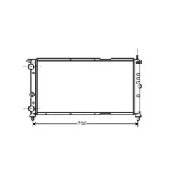 Radiateur de refroidissement moteur pour FIAT PUNTO I 1993-1999, OEM: 46466627, Neuf