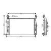 Radiateur de refroidissement moteur pour OPEL MERIVA A ph.2 2006-2010, OEM: 1300252, Neuf