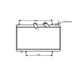 Radiateur de refroidissement moteur pour CITROËN C5 II ph.1 2008-2010, OEM: 1330P1, Neuf