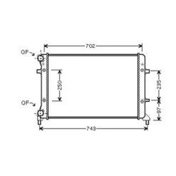 Radiateur de refroidissement moteur pour VOLKSWAGEN TOURAN I ph.2 2006-2010, OEM: 1K0121251DF, Neuf