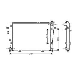Radiateur de refroidissement moteur pour KIA SPORTAGE 2004-2010, OEM: 253102E500, Neuf