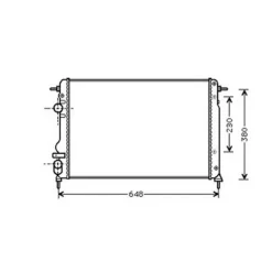 Radiateur de refroidissement moteur pour RENAULT SCENIC I ph.2 1999-2003, OEM: 8200189288, Neuf