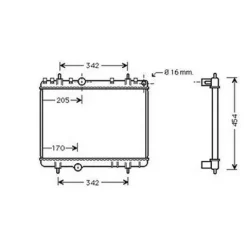 Radiateur de refroidissement moteur pour PEUGEOT 407 2004-2007, OEM: 1330J9, Neuf