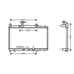 Radiateur de refroidissement moteur pour TOYOTA YARIS I ph.1 1999-2003, OEM: 1640033070, Neuf