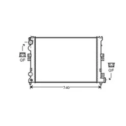 Radiateur de refroidissement moteur pour PEUGEOT EXPERT I ph.1 1995-2003, OEM: 1301P2, Neuf