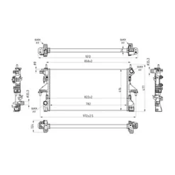 Radiateur de refroidissement moteur pour PEUGEOT BOXER II ph.1 2006-2014, OEM: 1680409380, Neuf