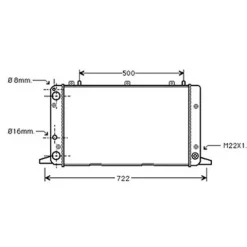 Radiateur de refroidissement moteur pour AUDI 80 B3 1986-1991, OEM: 893121253A, Neuf