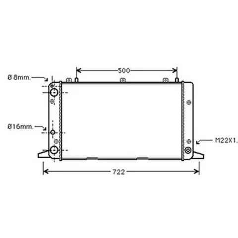 Radiateur de refroidissement moteur pour AUDI 80 B3 1986-1991, OEM: 893121253A, Neuf
