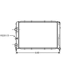 Radiateur de refroidissement moteur pour RENAULT MEGANE I ph.1 1996-1999, OEM: 7700838133, Neuf