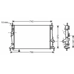 Radiateur de refroidissement moteur pour FORD C-MAX I ph.1 2003-2007, OEM: 1305492, Neuf