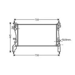 Radiateur de refroidissement moteur pour FIAT FIORINO III ph.2 depuis 2016, OEM: 51790636, Neuf