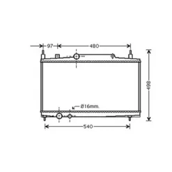 Radiateur de refroidissement moteur pour CITROËN C5 I ph.1 2001-2004, OEM: 1330A5, Neuf
