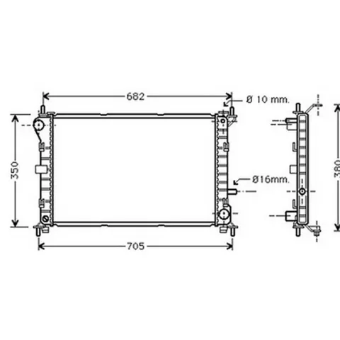 Radiateur de refroidissement moteur pour FORD FOCUS I ph.1 1998-2001, OEM: 1671967, Neuf
