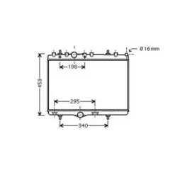 Radiateur de refroidissement moteur pour CITROËN C3 PICASSO ph.1 2009-2012, OEM: 1330P9, Neuf