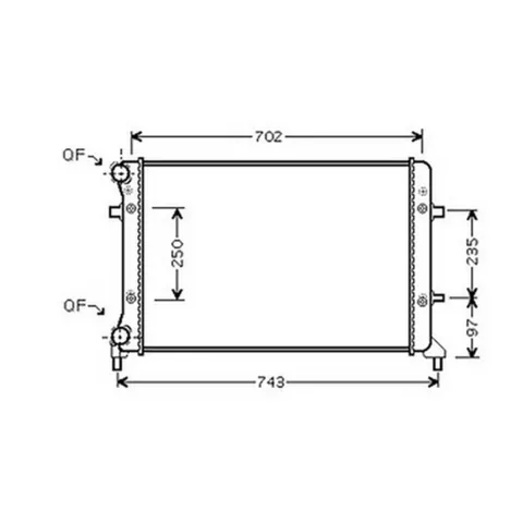 Radiateur de refroidissement moteur pour SEAT LEON II ph.1 2005-2009, OEM: 1K0121251DF, Neuf