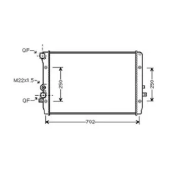 Radiateur de refroidissement moteur pour SEAT LEON I 1998-2005, OEM: 1J0121253AC, Neuf