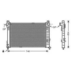Radiateur de refroidissement moteur pour MERCEDES CLASSE C ph.1 2000-2004 (W203), OEM: 2035002303, Neuf