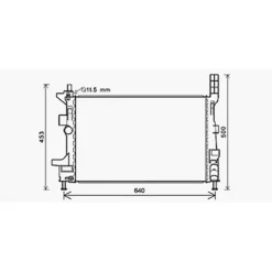 Radiateur de refroidissement moteur pour FORD FOCUS III ph.1 2011-2014, OEM: 1830143, Neuf