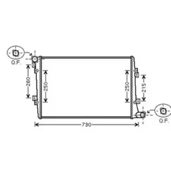 Radiateur de refroidissement moteur pour VOLKSWAGEN TOURAN I ph.2 2006-2010, OEM: 1K0121251AK, Neuf