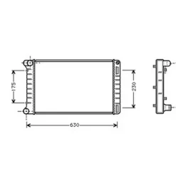 Radiateur de refroidissement moteur pour FIAT PUNTO II ph.2 2003-2009, OEM: 46524619, Neuf