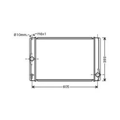 Radiateur de refroidissement moteur pour TOYOTA AURIS 2011-2012, OEM: 164000N060, Neuf