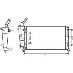 Radiateur de refroidissement moteur pour LANCIA Y ph.1 1996-2003, OEM: 46763325, Neuf