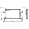 Radiateur de refroidissement moteur pour OPEL CORSA C ph.1 2000-2003, OEM: 1300233, Neuf