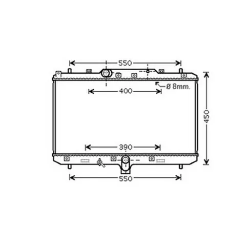 Radiateur de refroidissement moteur pour FIAT SEDICI depuis 2007, OEM: 71746849, Neuf