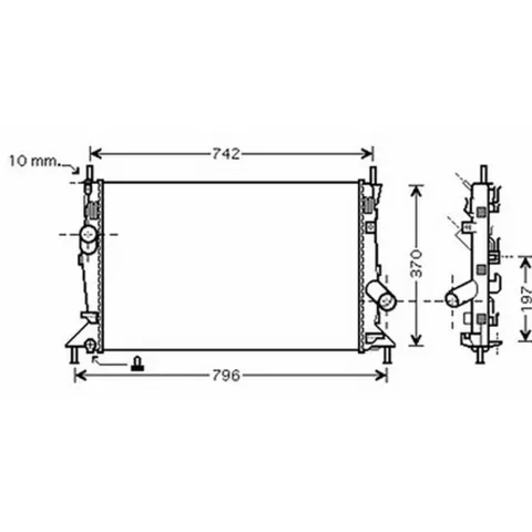 Radiateur de refroidissement moteur pour FORD FOCUS II ph.1 2004-2007, OEM: 1357325, Neuf