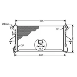 Radiateur de refroidissement moteur pour FIAT DUCATO III ph.1 2006-2014, OEM: 1349196080, Neuf