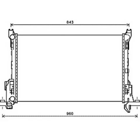 Radiateur de refroidissement moteur pour RENAULT TRAFIC III ph.1 2014-2019, OEM: 214104344R, Neuf