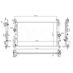 Radiateur de refroidissement moteur pour OPEL ADAM 2012-2019, OEM: 1300379, Neuf