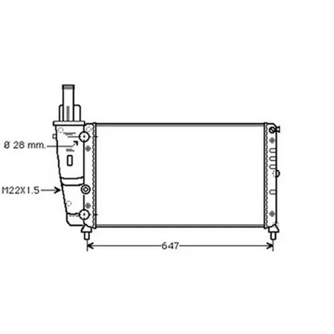 Radiateur de refroidissement moteur pour FIAT PUNTO I 1993-1999, OEM: 46465021, Neuf
