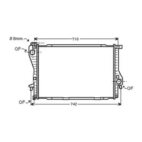 Radiateur de refroidissement moteur pour BMW Serie 5 E39 1995-2000, OEM: 1436063, Neuf