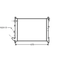 Radiateur de refroidissement moteur pour RENAULT LAGUNA I ph.1 1994-1998, OEM: 7701038237, Neuf