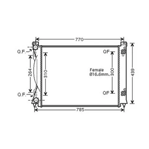 Radiateur de refroidissement moteur pour AUDI A6 III ph.1 2004-2008, OEM: 4F0121251AE, Neuf