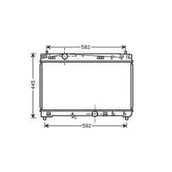 Radiateur de refroidissement moteur pour TOYOTA YARIS II ph.1 2005-2009, OEM: 1640021310, Neuf